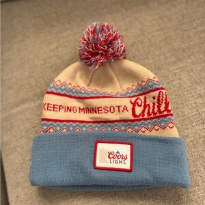 Coors Light Pom-Pom Beanie - Keeping Minnesota Chill